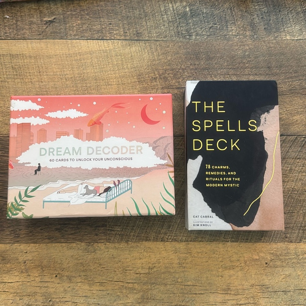 2 metaphysical spiritual decks: Dream Decoder and The Spells Deck